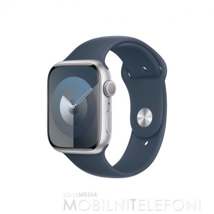 Apple watch Series 9 45mm GPS Silver Al Storm Blue Sport Band M/L