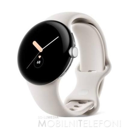 Goolge Pixel watch LTE 41mm Polished Silver Case /Chalk Active band