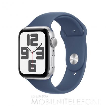 APPLE Watch SE (2024) 40 mm GPS Aluminium Silver Sport Band M/L-Storm Blue