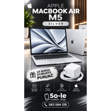 Apple MacBook Air 13.6" M5 10C CPU/8C GPU, 16GB/512GB Silver,Mdh74ze/a