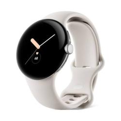 Goolge Pixel watch LTE 41mm Polished Silver Case /Chalk Active band