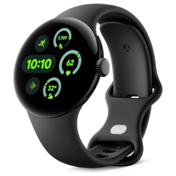 Google Pixel watch 3 45mm LTE Mate Black Aluminum-Obsidian Band